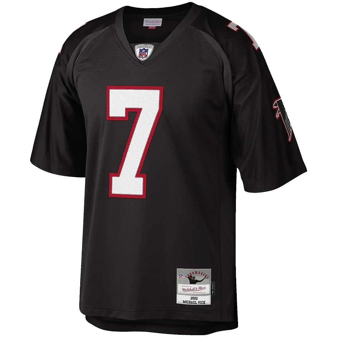 Zennovawear Men's Atlanta Falcons Michael Vick Mitchell & Ness Black Big & Tall 2002 Retired Player Jersey