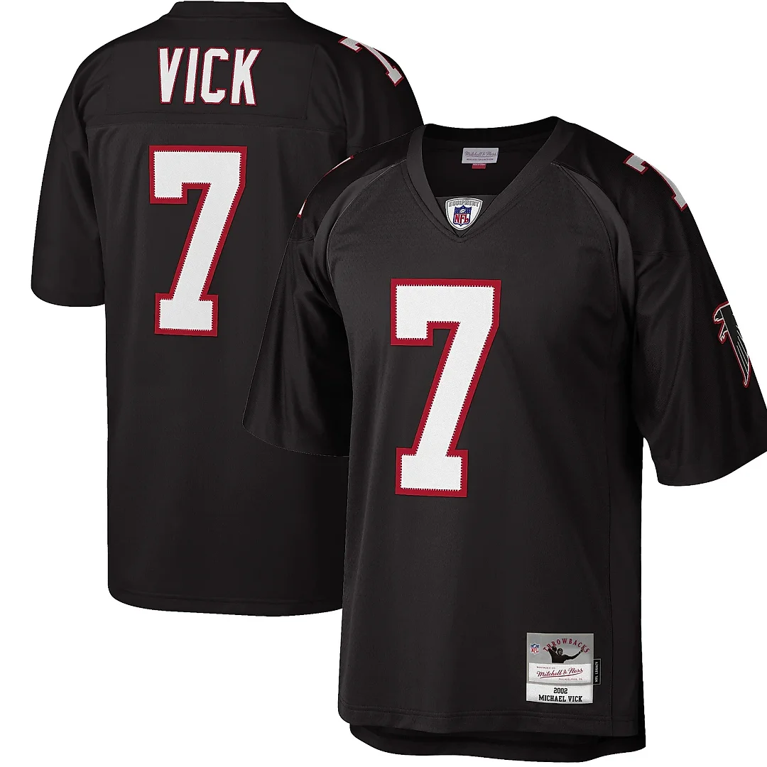 Zennovawear Men's Atlanta Falcons Michael Vick Mitchell & Ness Black Big & Tall 2002 Retired Player Jersey