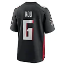 Zennovawear Men's Atlanta Falcons Younghoe Koo Black Team Game Jersey