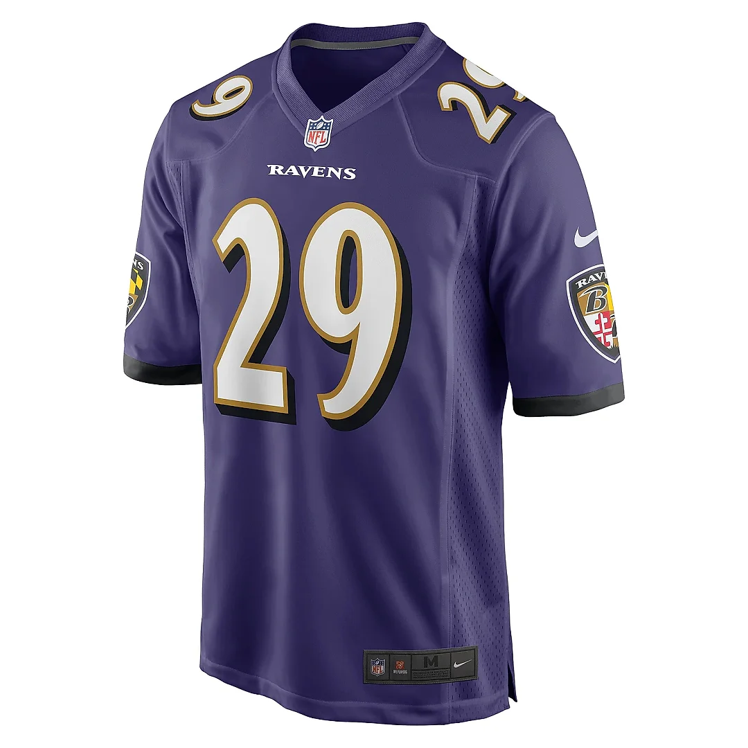 Zennovawear Men's Baltimore Ravens Ar'Darius Washington Purple Player Game Jersey