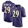 Zennovawear Men's Baltimore Ravens Ar'Darius Washington Purple Player Game Jersey