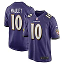 Zennovawear Men's Baltimore Ravens Arthur Maulet Purple Game Jersey