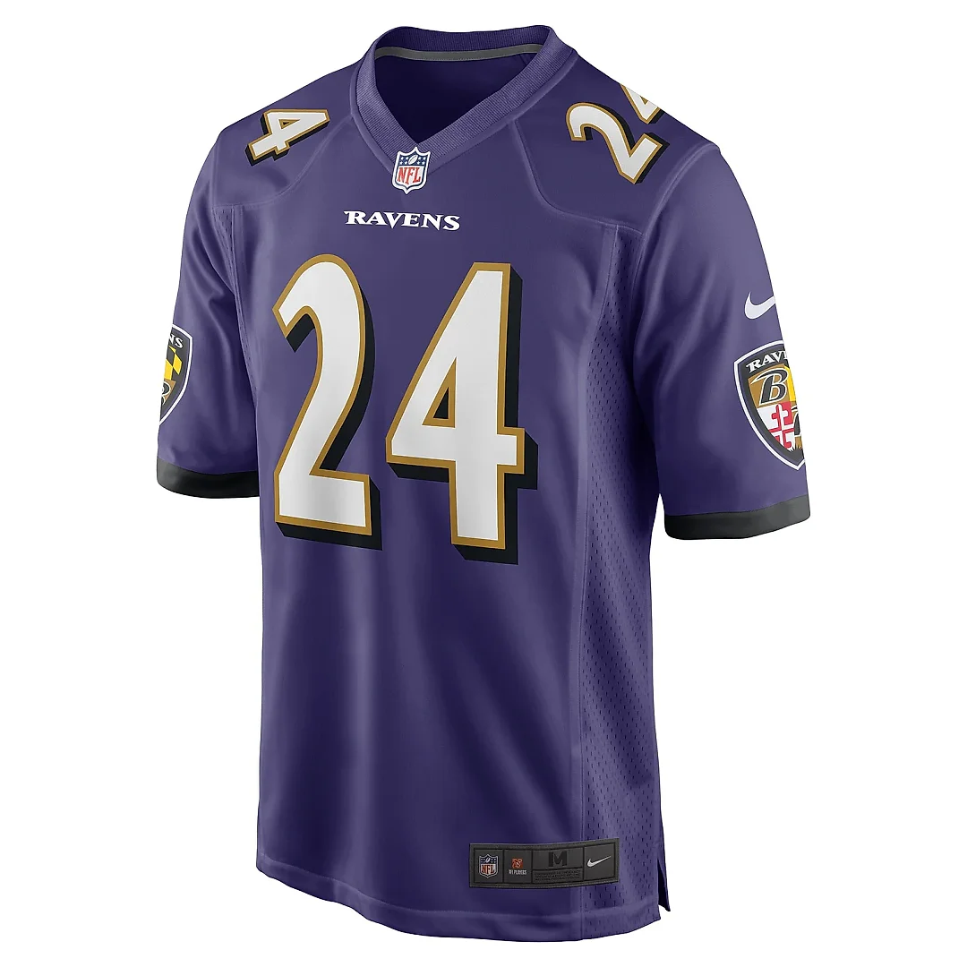 Zennovawear Men's Baltimore Ravens Beau Brade Purple Team Game Jersey