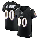 Zennovawear Men's Baltimore Ravens Black Vapor F.U.S.E. Elite Custom Jersey