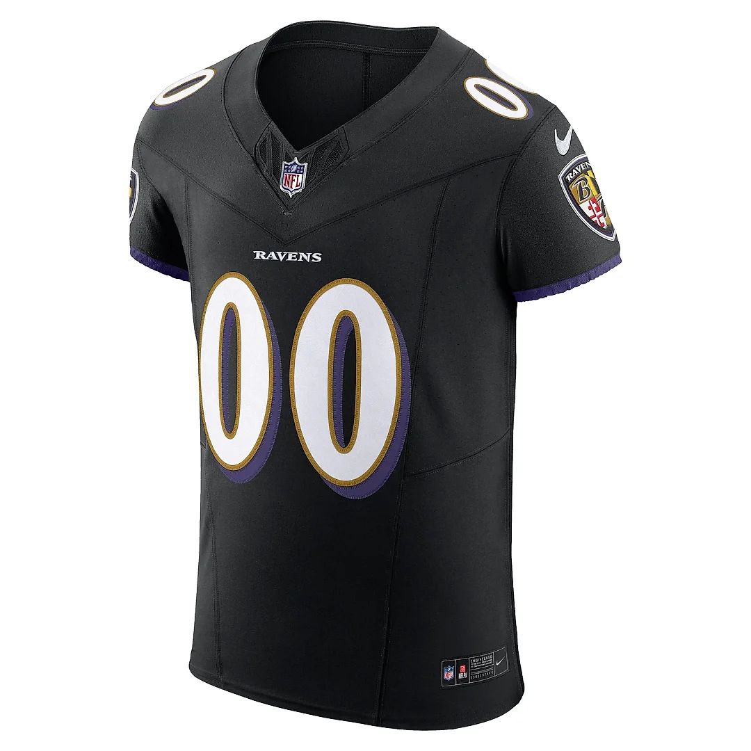 Zennovawear Men's Baltimore Ravens Black Vapor F.U.S.E. Elite Custom Jersey