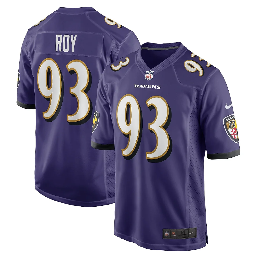 Zennovawear Men's Baltimore Ravens Bravvion Roy Purple Game Jersey