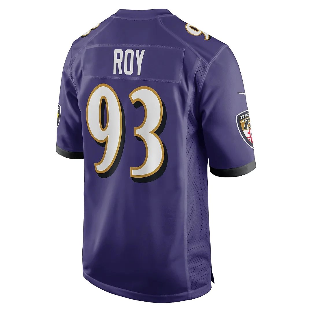 Zennovawear Men's Baltimore Ravens Bravvion Roy Purple Game Jersey