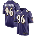 Zennovawear Men's Baltimore Ravens Broderick Washington Purple Game Player Jersey