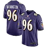 Zennovawear Men's Baltimore Ravens Broderick Washington Purple Game Player Jersey