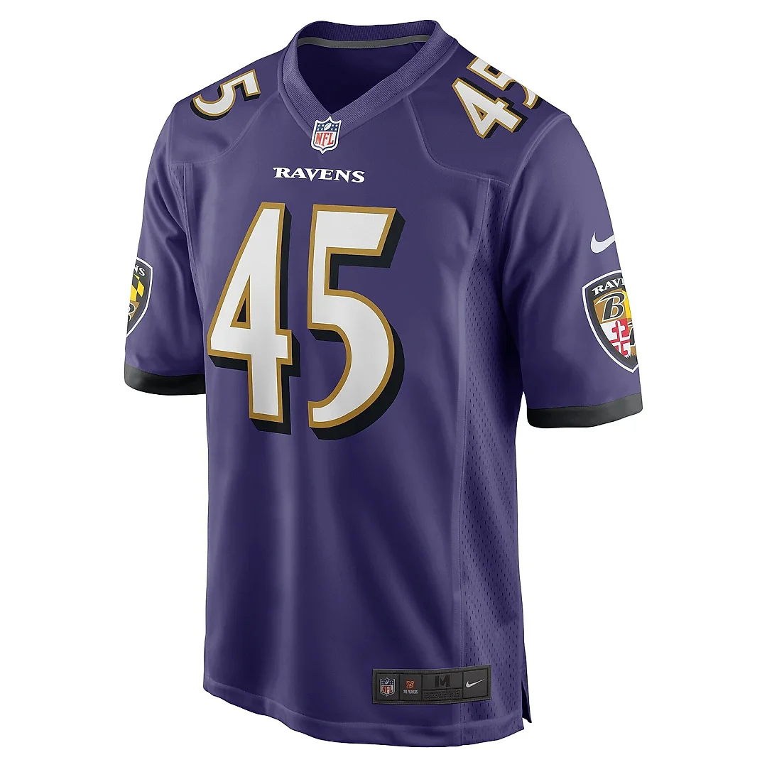 Zennovawear Men's Baltimore Ravens Christian Matthew Purple Team Game Jersey
