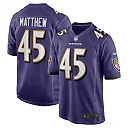 Zennovawear Men's Baltimore Ravens Christian Matthew Purple Team Game Jersey