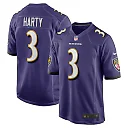 Zennovawear Men's Baltimore Ravens Deonte Harty Purple Team Game Jersey