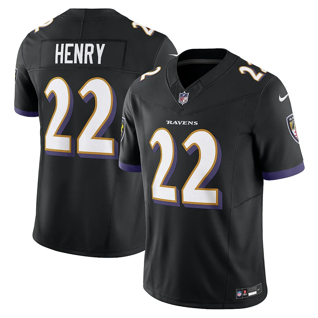 Zennovawear Men's Baltimore Ravens Derrick Henry Black Vapor F.U.S.E. Limited Jersey