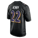 Zennovawear Men's Baltimore Ravens Derrick Henry Carbon Black Fashion Jersey