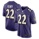 Zennovawear Men's Baltimore Ravens Derrick Henry Purple Game Player Jersey