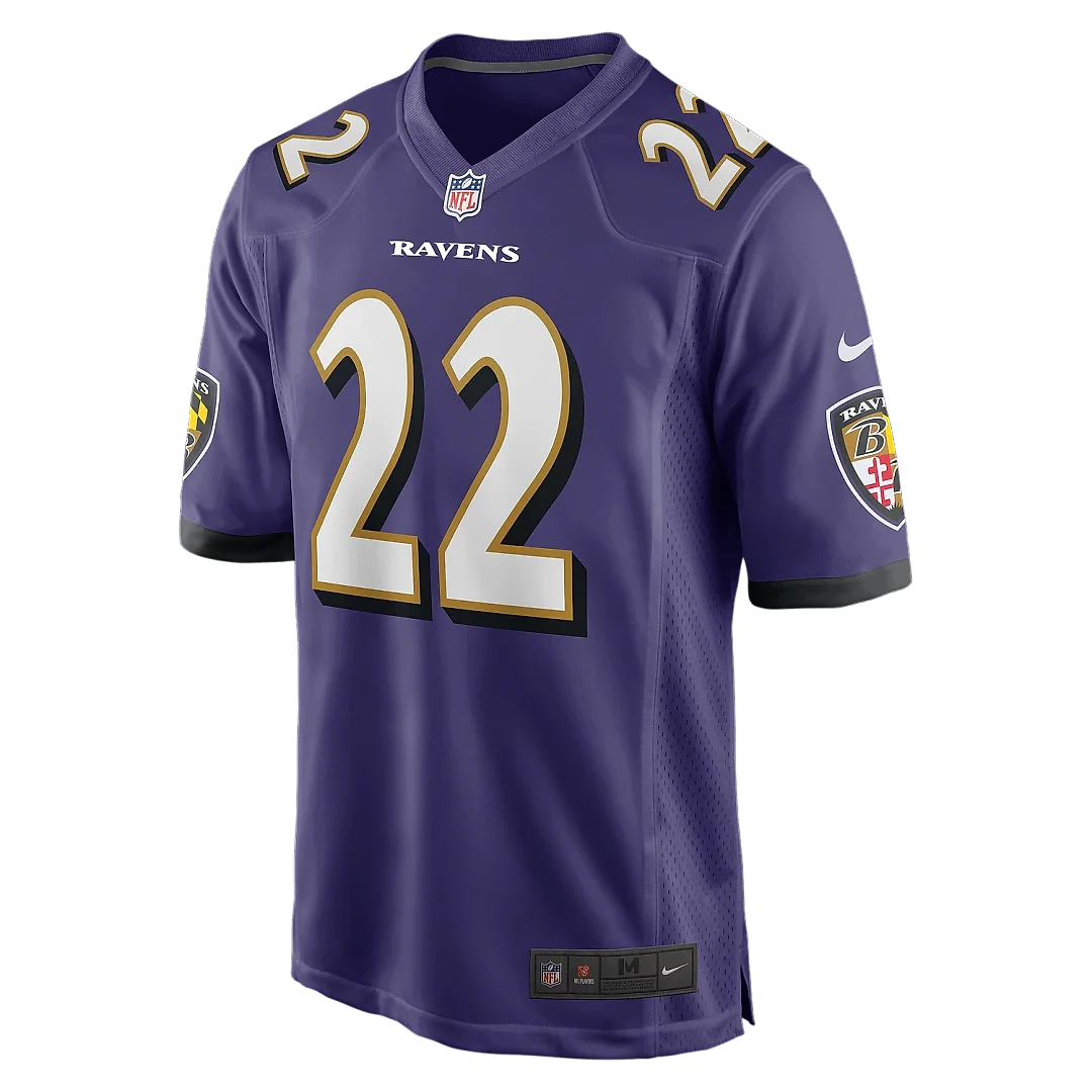 Zennovawear Men's Baltimore Ravens Derrick Henry Purple Game Player Jersey