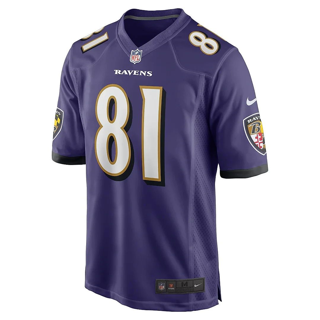 Zennovawear Men's Baltimore Ravens Devontez Walker Purple Team Game Jersey