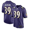 Zennovawear Men's Baltimore Ravens Eddie Jackson Purple Team Game Jersey