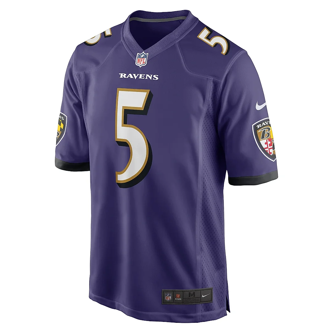 Zennovawear Men's Baltimore Ravens Jalyn Armour-Davis Purple Game Player Jersey