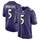Zennovawear Men's Baltimore Ravens Jalyn Armour-Davis Purple Game Player Jersey