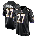 Zennovawear Men's Baltimore Ravens J.K. Dobbins Black Game Jersey