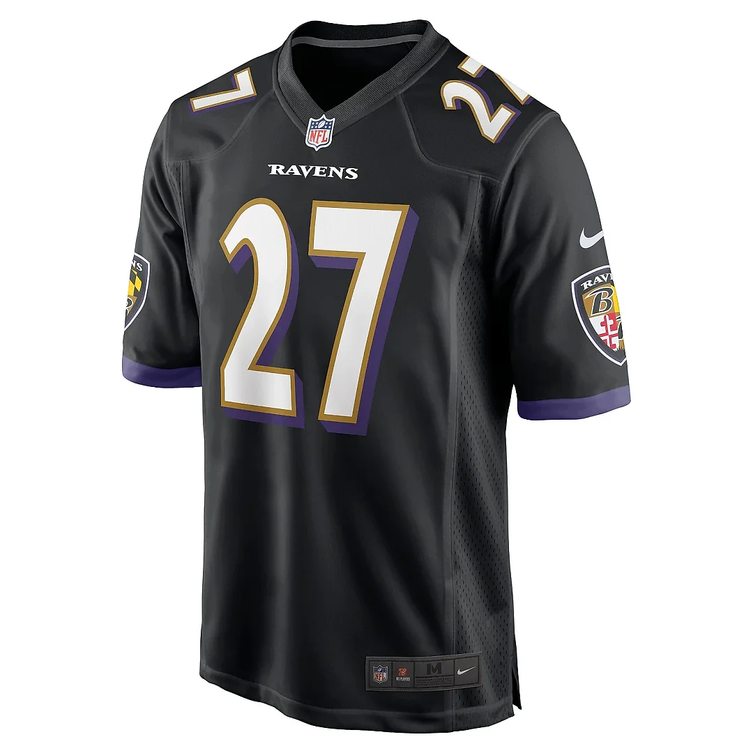 Zennovawear Men's Baltimore Ravens J.K. Dobbins Black Game Jersey