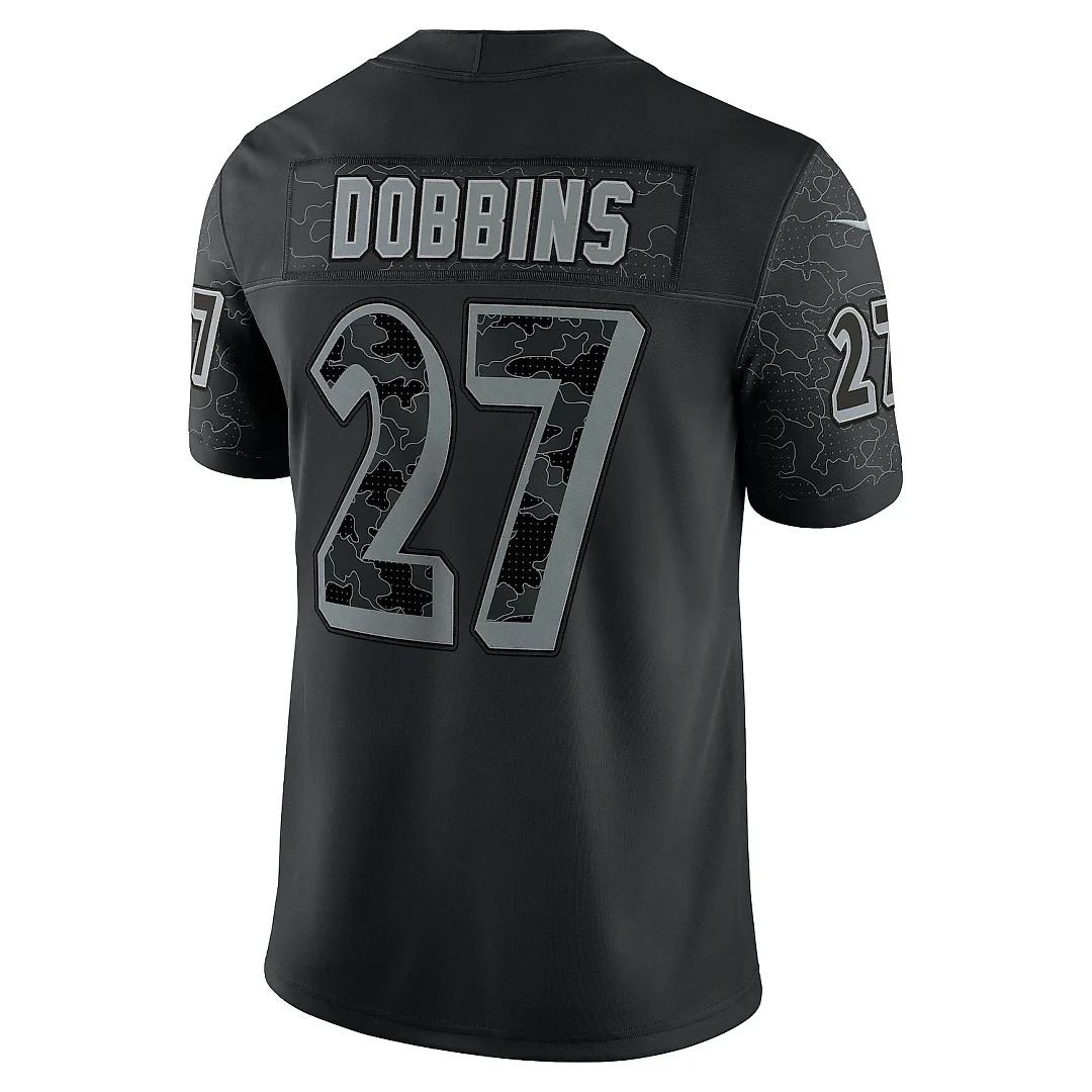 Zennovawear Men's Baltimore Ravens J.K. Dobbins Black RFLCTV Limited Jersey