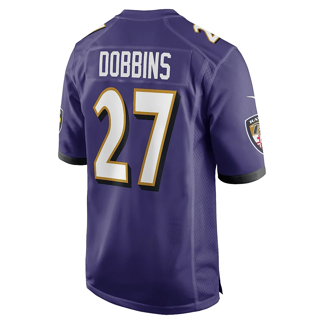Zennovawear Men's Baltimore Ravens J.K. Dobbins Purple Game Jersey