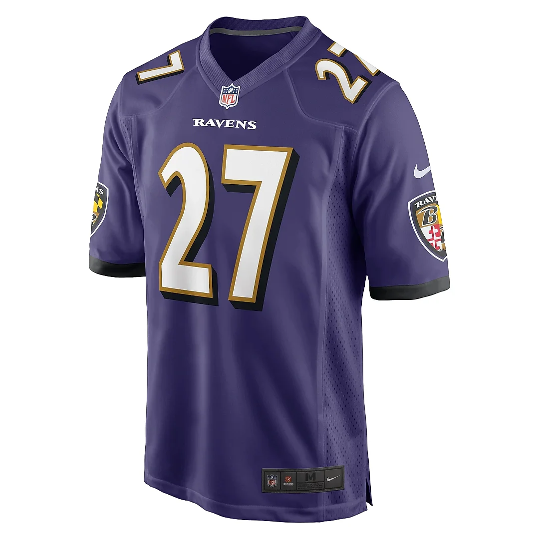Zennovawear Men's Baltimore Ravens J.K. Dobbins Purple Game Team Jersey