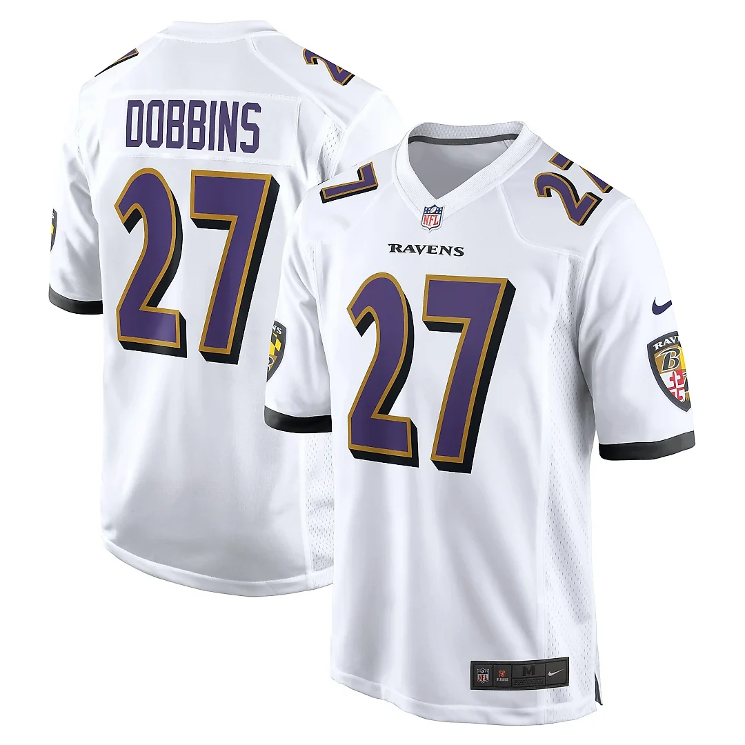 Zennovawear Men's Baltimore Ravens J.K. Dobbins White Game Jersey