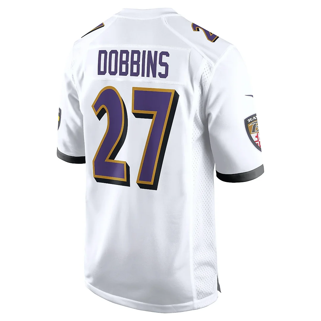 Zennovawear Men's Baltimore Ravens J.K. Dobbins White Game Jersey