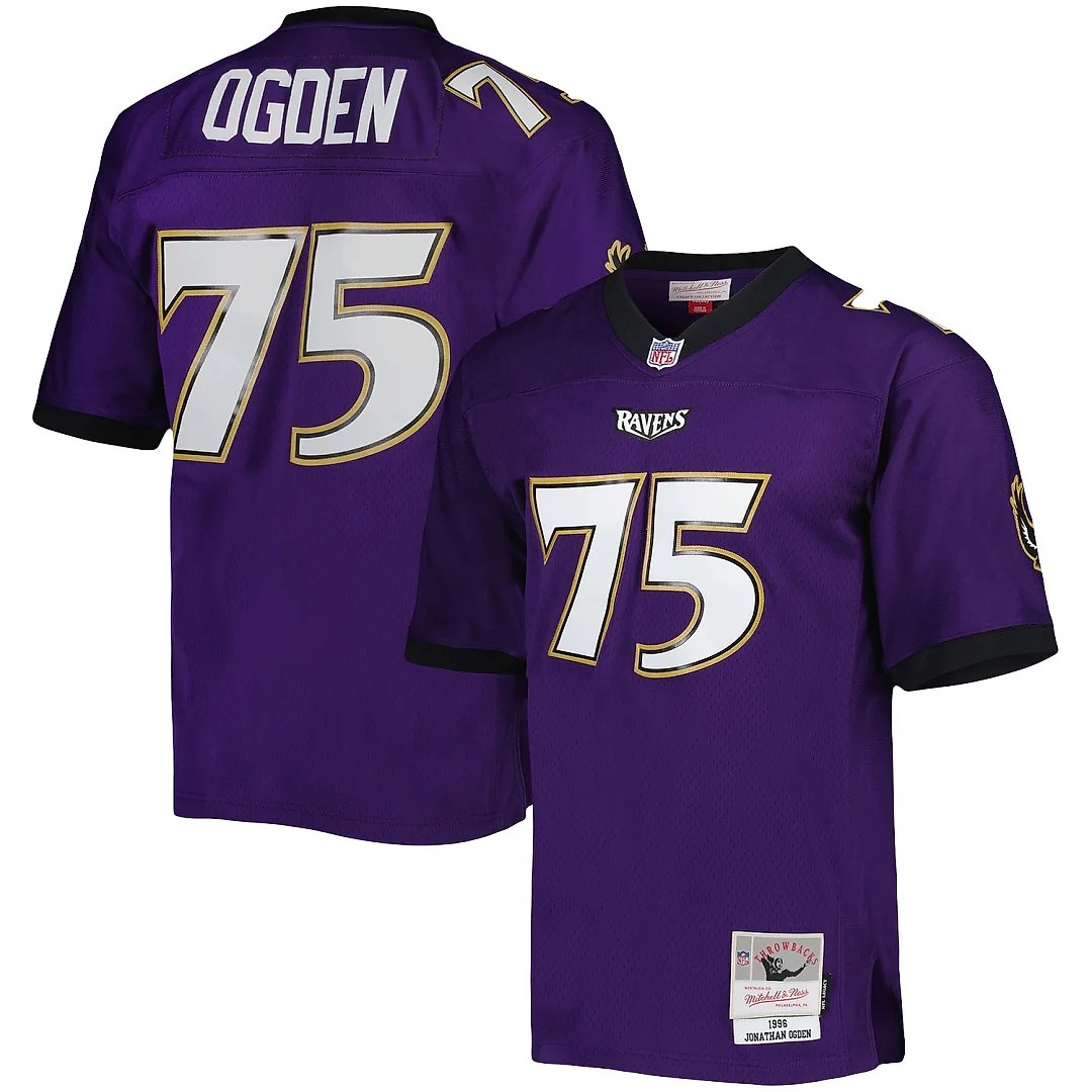 Zennovawear Men's Baltimore Ravens Jonathan Ogden Mitchell & Ness Purple Legacy Jersey