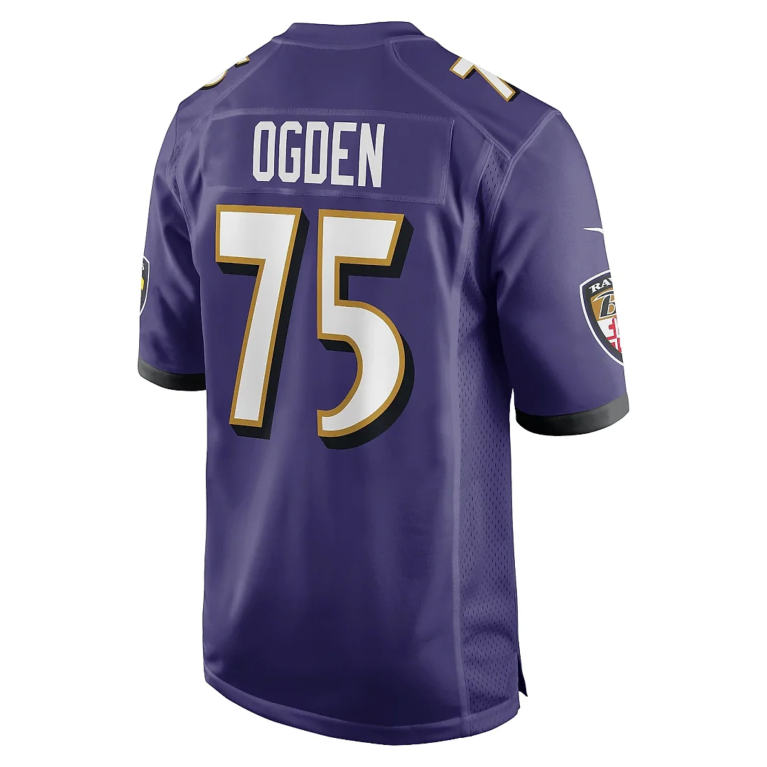 Zennovawear Men's Baltimore Ravens Jonathan Ogden Purple Retired Player Game Jersey