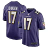 Zennovawear Men's Baltimore Ravens Josh Johnson Purple Team Game Jersey