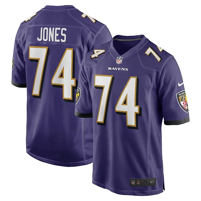 Zennovawear Men's Baltimore Ravens Josh Jones Purple Team Game Jersey