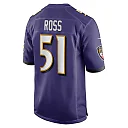Zennovawear Men's Baltimore Ravens Josh Ross Purple Game Player Jersey