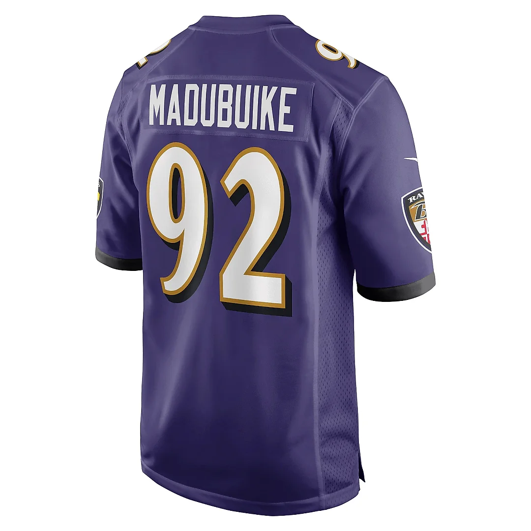Zennovawear Men's Baltimore Ravens Justin Madubuike Purple Game Player Jersey