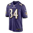 Zennovawear Men's Baltimore Ravens Keaton Mitchell Purple Game Jersey