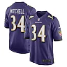 Zennovawear Men's Baltimore Ravens Keaton Mitchell Purple Game Jersey