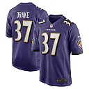 Zennovawear Men's Baltimore Ravens Kenyan Drake Purple Game Jersey