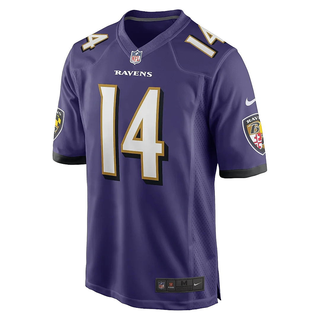 Zennovawear Men's Baltimore Ravens Kyle Hamilton Purple Player Game Jersey