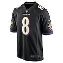 Zennovawear Men's Baltimore Ravens Lamar Jackson Black Alternate Game Jersey