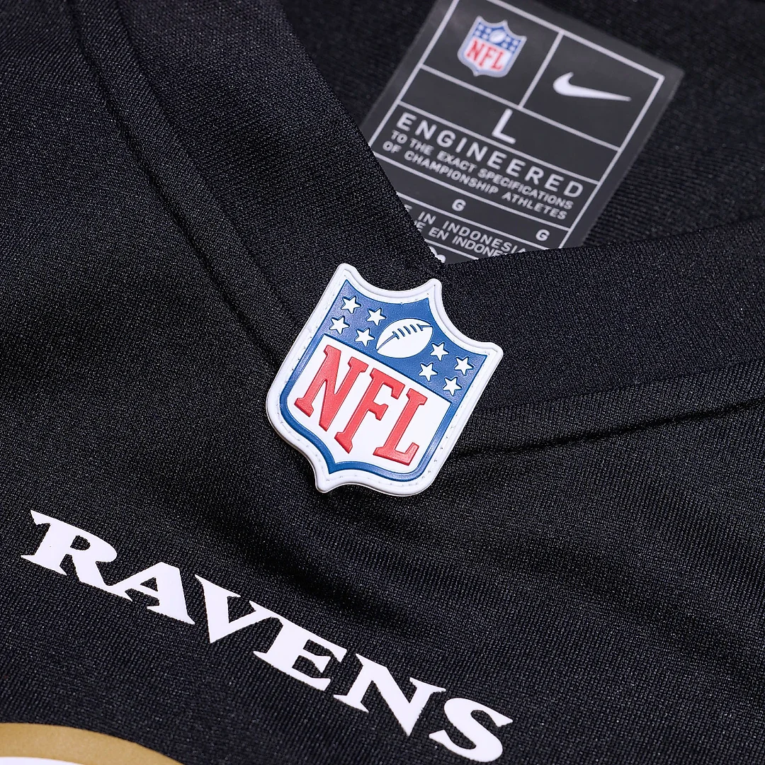 Zennovawear Men's Baltimore Ravens Lamar Jackson Black Alternate Game Jersey