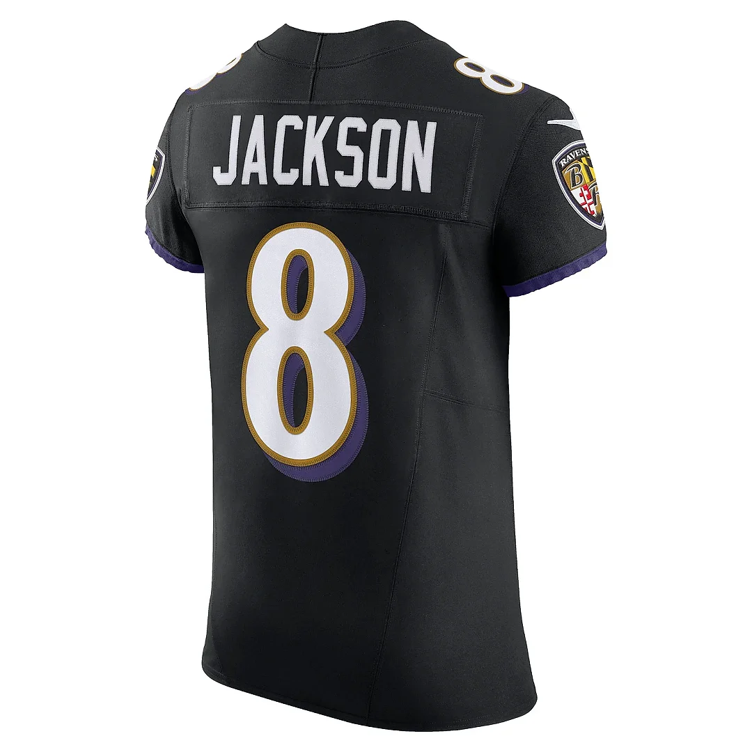 Zennovawear Men's Baltimore Ravens Lamar Jackson Black Alternate Vapor F.U.S.E. Elite Jersey
