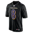 Zennovawear Men's Baltimore Ravens Lamar Jackson Black Fashion Game Jersey