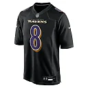 Zennovawear Men's Baltimore Ravens Lamar Jackson Carbon Black Fashion Jersey