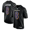 Zennovawear Men's Baltimore Ravens Lamar Jackson Carbon Black Fashion Jersey
