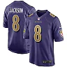 Zennovawear Men's Baltimore Ravens Lamar Jackson Purple Alternate Game Jersey