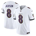 Zennovawear Men's Baltimore Ravens Lamar Jackson White Vapor F.U.S.E. Limited Jersey