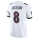 Zennovawear Men's Baltimore Ravens Lamar Jackson White Vapor F.U.S.E. Limited Jersey